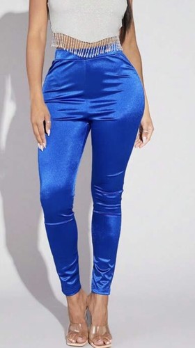 Shiny satin wetlook hose - satin,