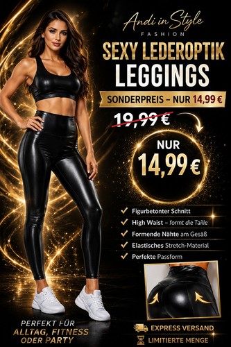 Wet look leggings - look, damen
