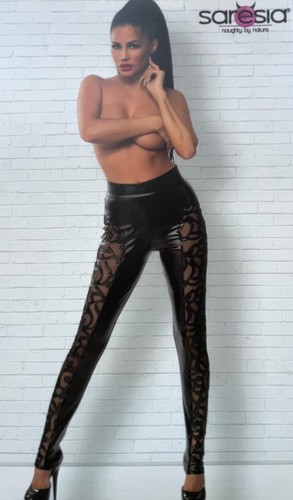 Saresia wetlook leggings - wetlook,